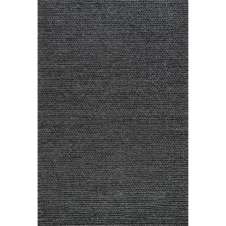 Nuloom Penelope Braided Wool Rug, Charcoal 6' x 9'