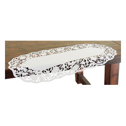 Xia Home Fashions - Somerset Embroidered Cutwork Floral Table Runner - Table Runners