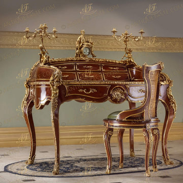Louis XV Rococo style ormolu-mounted Bureau de dame; Lady's Secretary Desk
