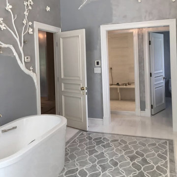 Bathroom Floor Lace Waterjet Tile