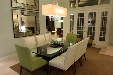Inspiration for a contemporary dining room remodel in Orange County