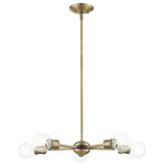 Livex Lighting - Livex Lighting 46135-01 Lansdale - Five Light Chandelier - No. of Rods: 3  Canopy IncludedLansdale Five Light  Antique Brass/BronzeUL: Suitable for damp locations Energy Star Qualified: n/a ADA Certified: n/a  *Number of Lights: Lamp: 5-*Wattage:60w Medium Base bulb(s) *Bulb Included:No *Bulb Type:Medium Base *Finish Type:Antique Brass/Bronze