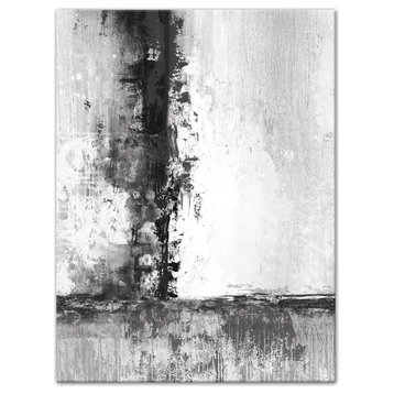Black and White Textured 30x40 Canvas Wall Art