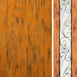 Door with One Sidelite Exterior Prehung Knotty Alder, Straps - Front Doors