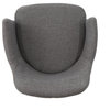 GDF Studio Serra Mid Century Fabric Dining Chairs, Set of 2, Light Gray/Dark Brown