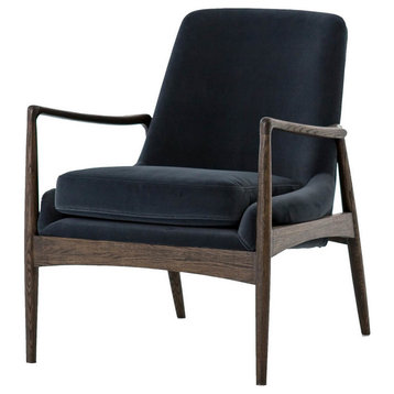 Braden Mid-Century Modern Velvet Club Chair