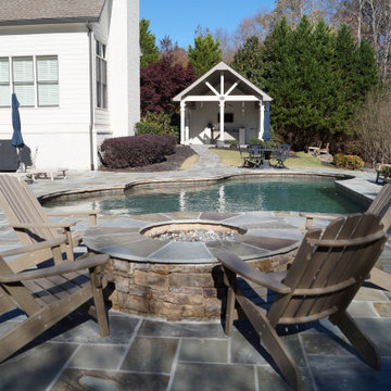 Outdoor Makeover and Swimming Pool Renovation Project- Milton, GA.