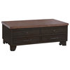 Bear Creek Lift-Top Cocktail Table With Casters, Brown