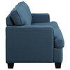 Lexicon Elmont 62" Transitional Textured Fabric Loveseat in Blue
