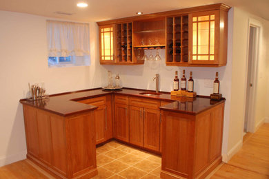Example of a trendy home design design in Boston