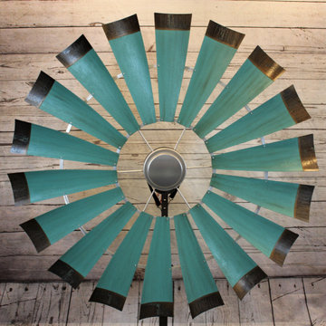 Weathered Texas Turquoise With Patina Bronze Tips
