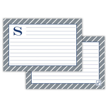Recipe Cards Kent Stripe Single Initial, Letter P