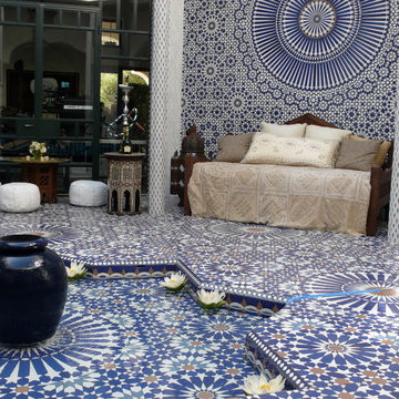Courtyard Family Room Handmade Moroccan Tile