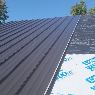 Corrugated Metal Roofing in Burnished Slate