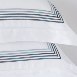 Italian 5-Line Embroidery Classic Blue - Bedding