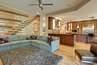 Inspiration for a contemporary living room remodel in Charlotte