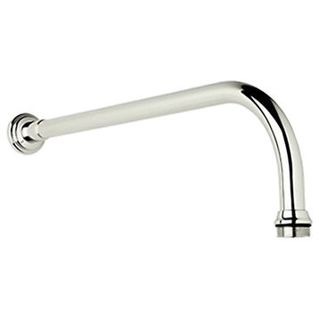 Rohl Perrin and Rowe U.5384PN Wall Mounted Shower Arm, Polished Nickel, 15"
