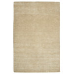 Amer Rugs - Arizona Rye Area Rug, Ivory, 2'x3', Solid - Featuring a plush, soft touch underfoot, this area rug blends perfectly into a variety of home settings. Handwoven in India of fine, handspun New Zealand wool, this transitional area rug is crafted in a solid, saturated color that will easily fit into any room decor. Your guests will be impressed with this high-quality, casual area rug.
