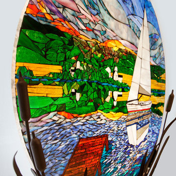 Mosaic Sailboat Sculpture