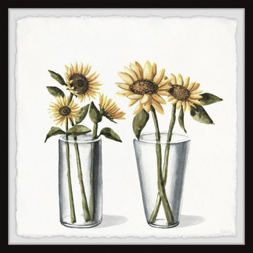 "Love My Sunflower" Framed Painting Print