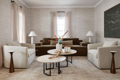 Inspiration for a transitional living room remodel in Bridgeport