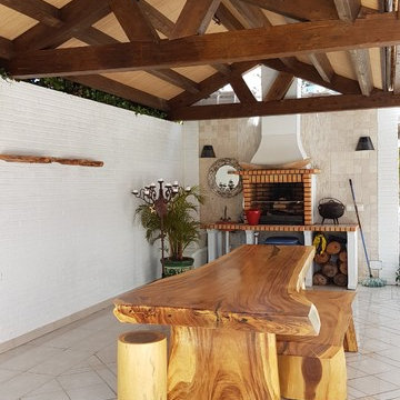 Pérgola en villa de lujo