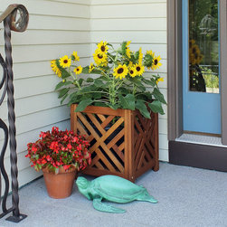 Achla Designs Fretwork Flower Box OFP-04N - Outdoor Pots And Planters