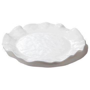Melamine Havana Round Platter, White
