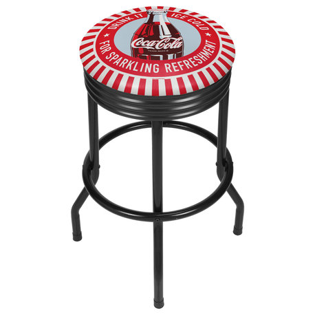 Bar Stool - Coca-Cola Drink It Ice Cold Bottle Art Stool