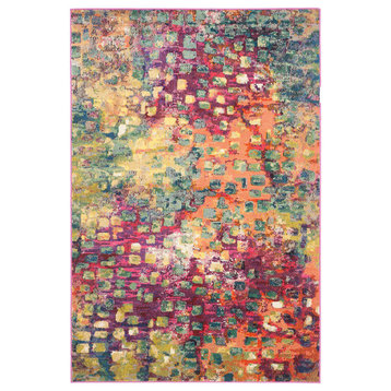 Safavieh Monaco Collection MNC225 Rug, Pink/Multi, 5'1"x7'7"