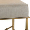 Gold Cane Bench, Cream Metallic