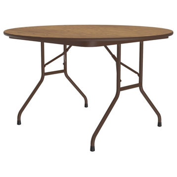 Correll CF Series 29x48" Traditional Wood Folding Table in Medium Oak