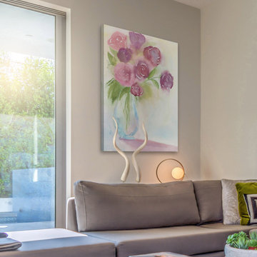 "Mauve Bouquet" Painting Print on Wrapped Canvas