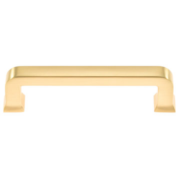 Utopia Alley Zinc Cabinet Pull/Knob, Brushed Brass, 3.75"