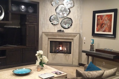 Trendy living room photo in Las Vegas