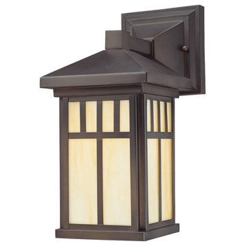 Westinghouse 6732800 Burnham 1 Light 13" Tall Outdoor Wall Sconce - Oil Rubbed