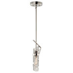 Maxim Lighting - Milano 1-Light Mini Pendant - The highlight of this collection is the hand formed Clear spiral glass shades which are nested in a unique frame of Polished Nickel. Inspired by the craftsmen of Italy, these fixtures will become tomorrow's heirlooms.