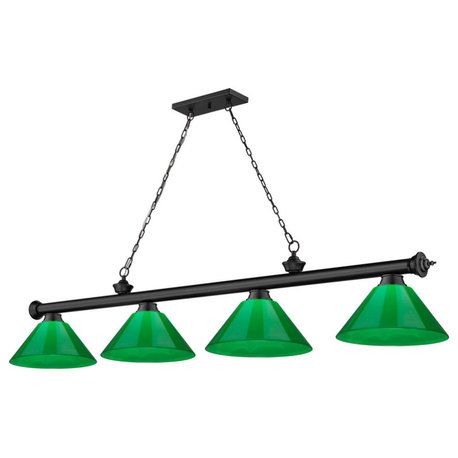 Cordon 4-Light Linear Pendant Light In Matte Black