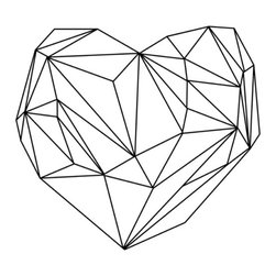 Heart Graphic Art Print, Black on White by Mareike Böhmer Graphics - Prints And Posters