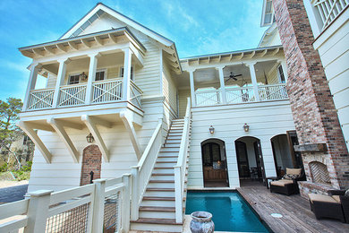 Inspiration for a coastal exterior home remodel in Miami