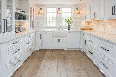 Kitchen - coastal kitchen idea in Boston