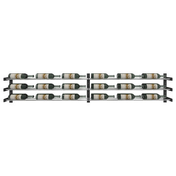 Evolution Wine Wall 15" Extension, 9 bottle, Matte Black and Chrome