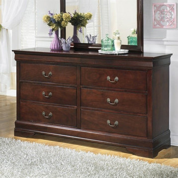 Bowery Hill 6-Drawer Double Dresser in Brown