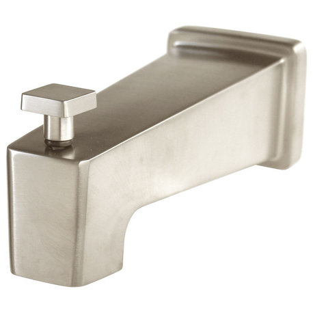 Kubos Diverter Tub Spout, Brushed Nickel