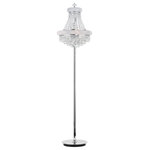 CWI Lighting - Empire 8 Light Floor Lamp With Chrome Finish - Enhance the ambiance in a room with the Empire 8 Light Floor Lamp. Designed with a chrome-finished metal base and arms with crystal-embellished shade, this sophisticated light source can make any space feel more luxe and intimate. At 68 inches tall, the scale is perfect for illuminating a living room or a spacious bedroom. Feel confident with your purchase and rest assured. This fixture comes with a one year warranty against manufacturers defects to give you peace of mind that your product will be in perfect condition.