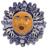 Blue/White Small Talavera Ceramic Sun Face