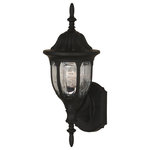 Savoy House - Savoy House 5-2846-BK One Light Outdoor Wall Lantern - Decorate your favorite outdoor spaces to bring a sOne Light Outdoor Wa Black Clear Glass *UL: Suitable for wet locations Energy Star Qualified: n/a ADA Certified: n/a  *Number of Lights: Lamp: 1-*Wattage:60w Incandescent bulb(s) *Bulb Included:No *Bulb Type:Incandescent *Finish Type:Black