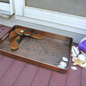 Seashore Multi-Purpose Shoe Tray for Boots, Shoes, Plants, Pet Bowls, and More,