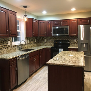Cherry Kitchen Cabinets Before Painting