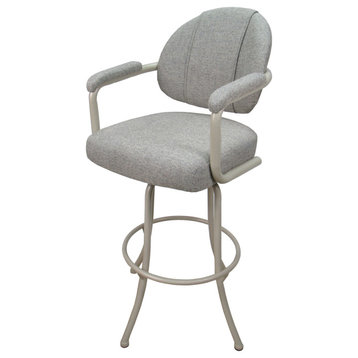Swivel Counter 26", 30" or Extra Tall 34" Metal Bar Stool M-70, Portwood Ash - Beige, 26"